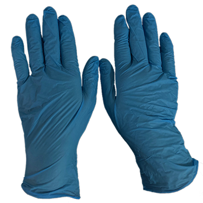 luvas nitrilo azul